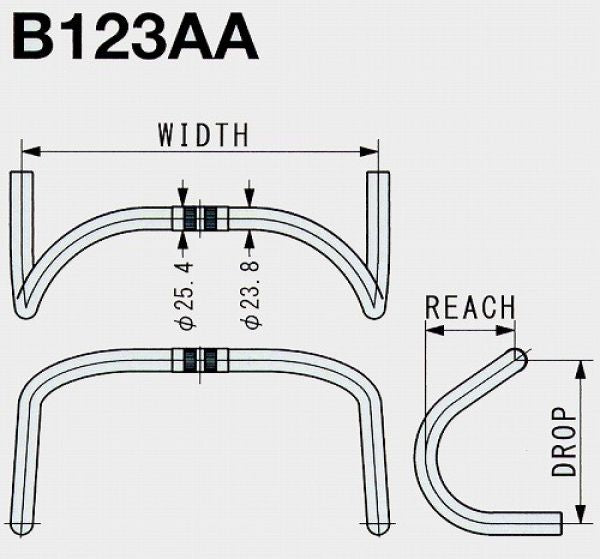 Nitto B123AA Track Drop Bar Bahnlenker - 25.4 mm